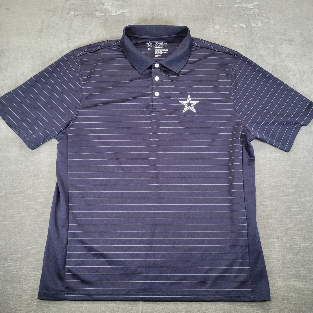 Dallas Cowboys Authentic XL Striped Polo Shirt NFL‎ Football Fan Apparel